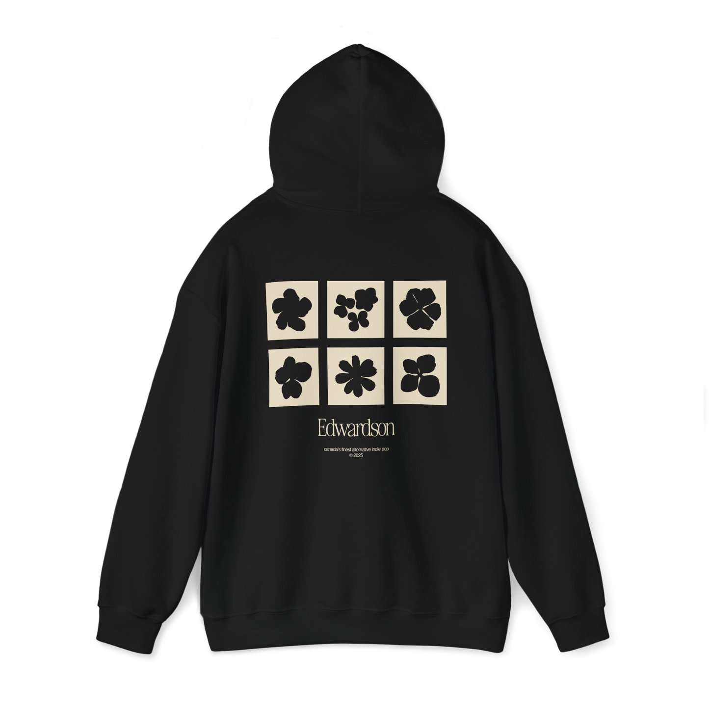 FLORAL HOODIE - BLACK