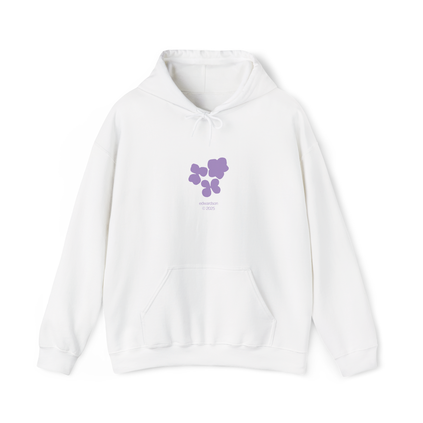 FLORAL HOODIE - WHITE