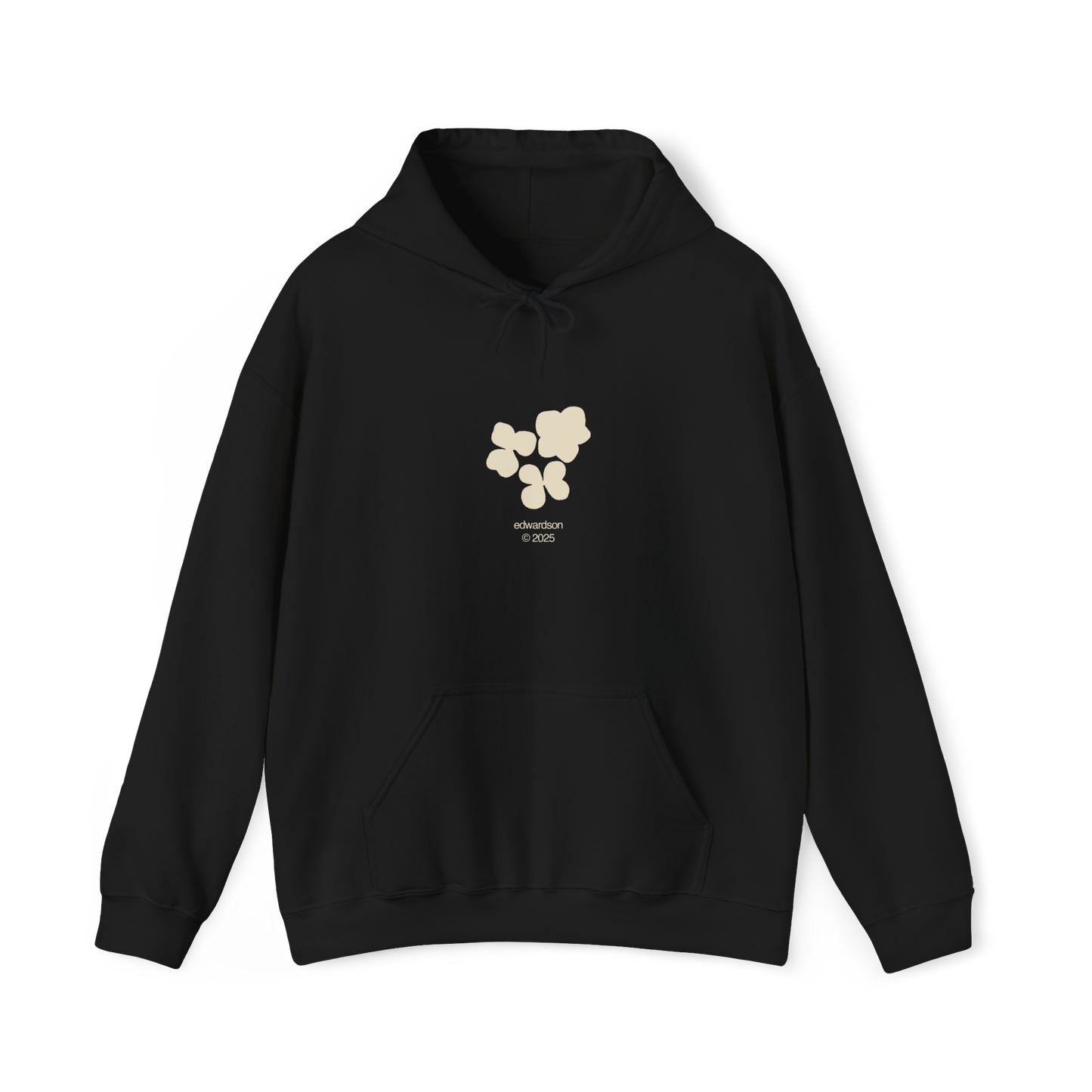 FLORAL HOODIE - BLACK